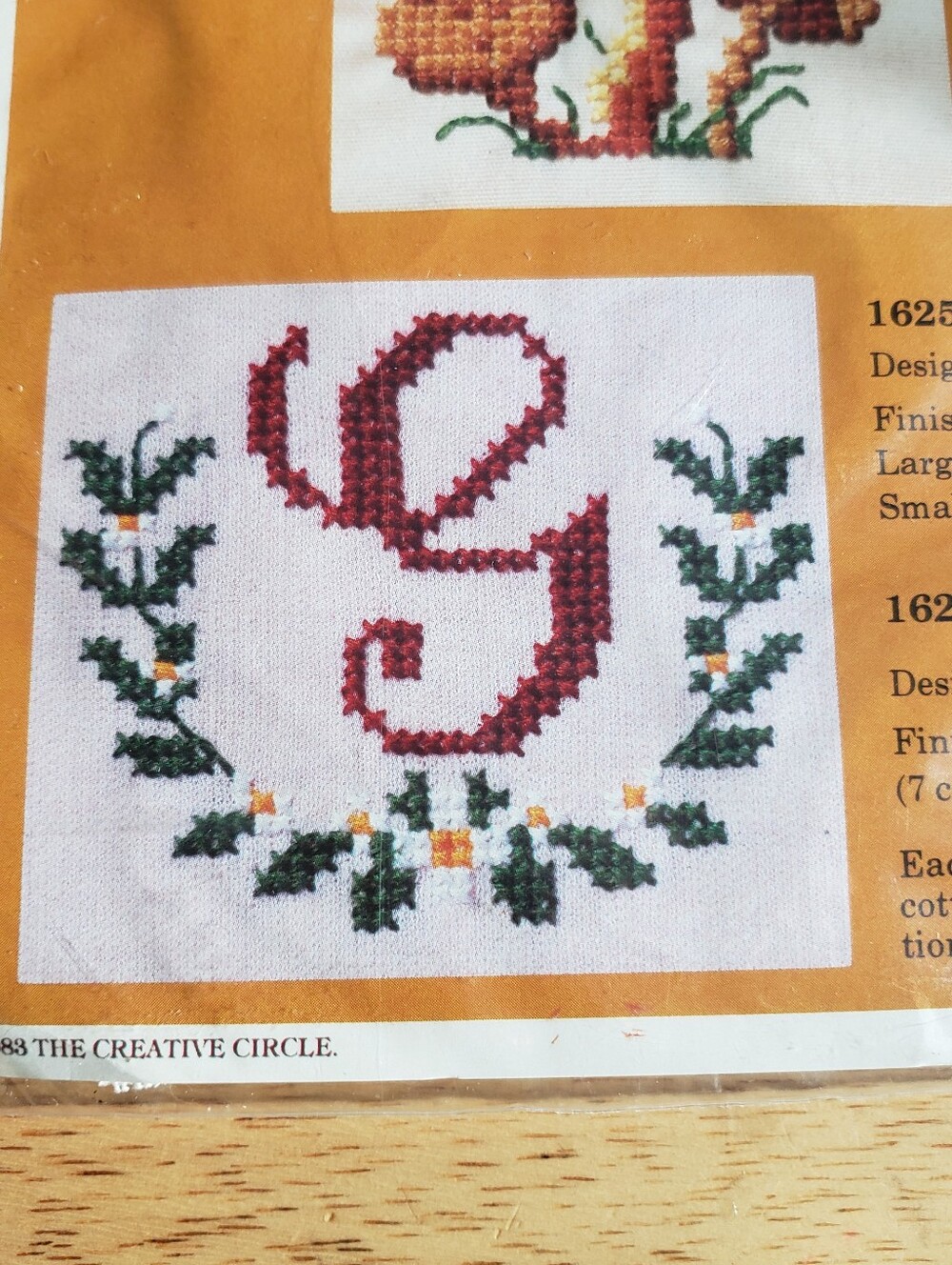 Vintage The Creative Circle Monogram Cross Stitch Kit Analog Hobbies
